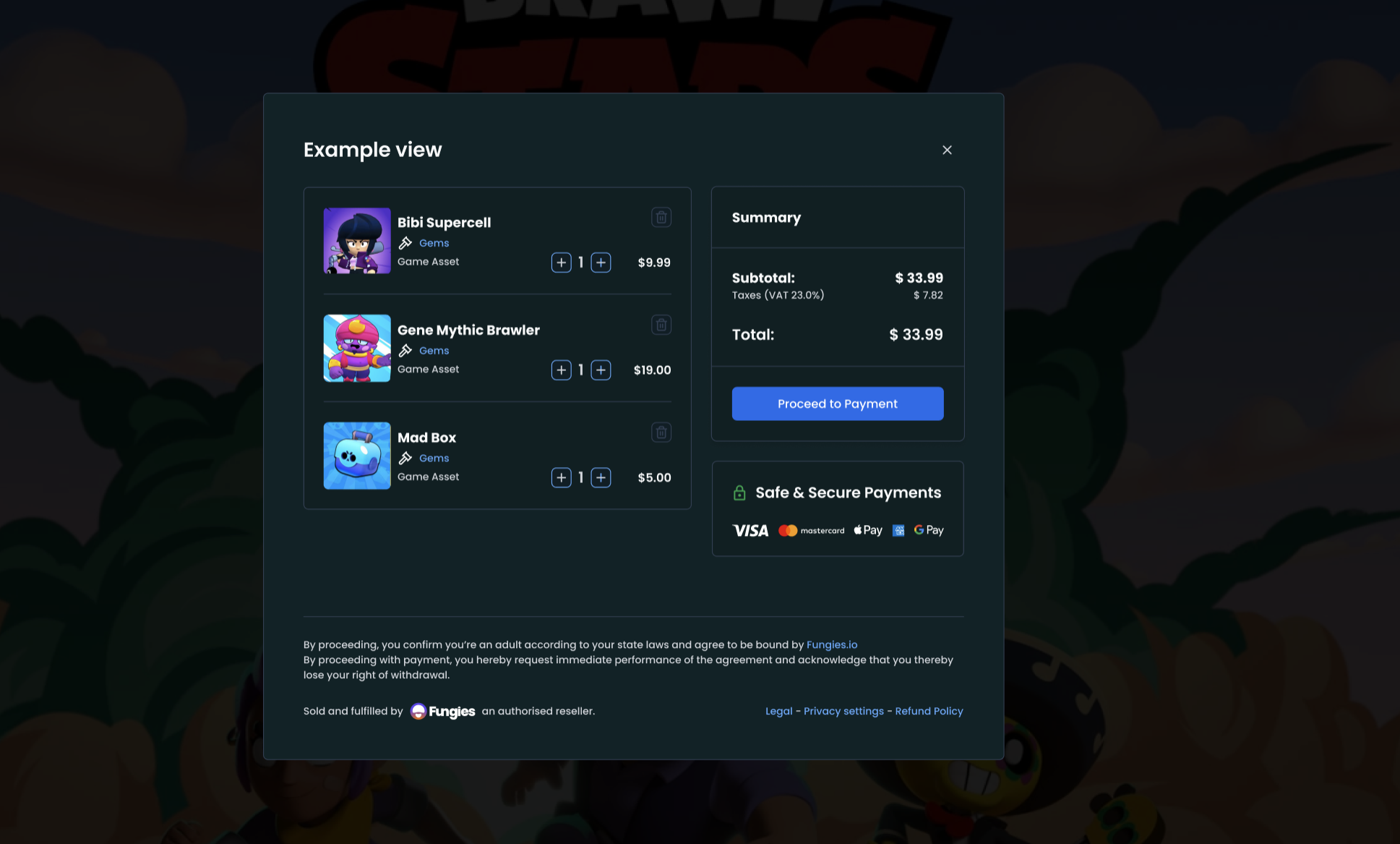 Fungies.io - सभी-एक डिजिटल भुगतान और भंडार मीडिया 5