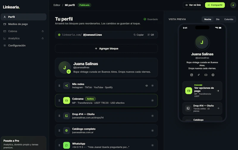 Linkearla — Tu link de bio screenshot 3