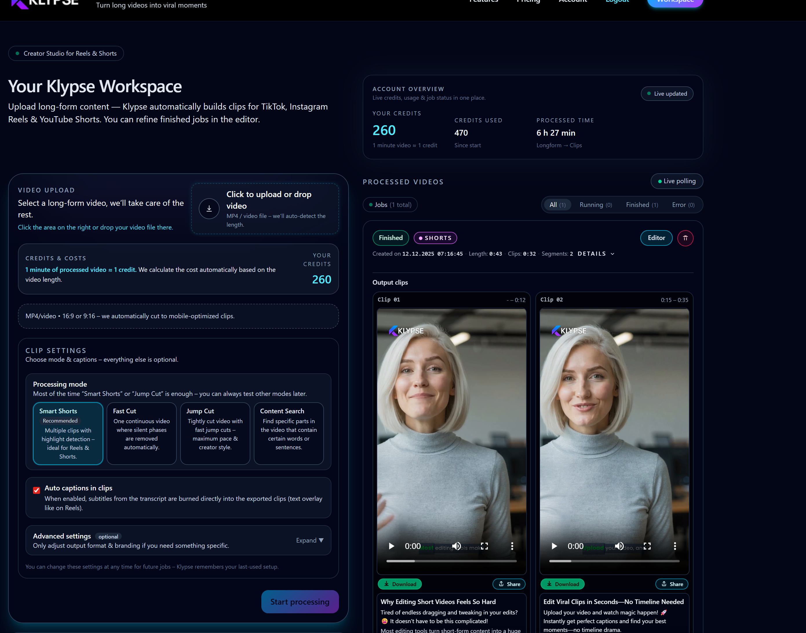 Klypse - Screenshot 2 showing product features and functionality