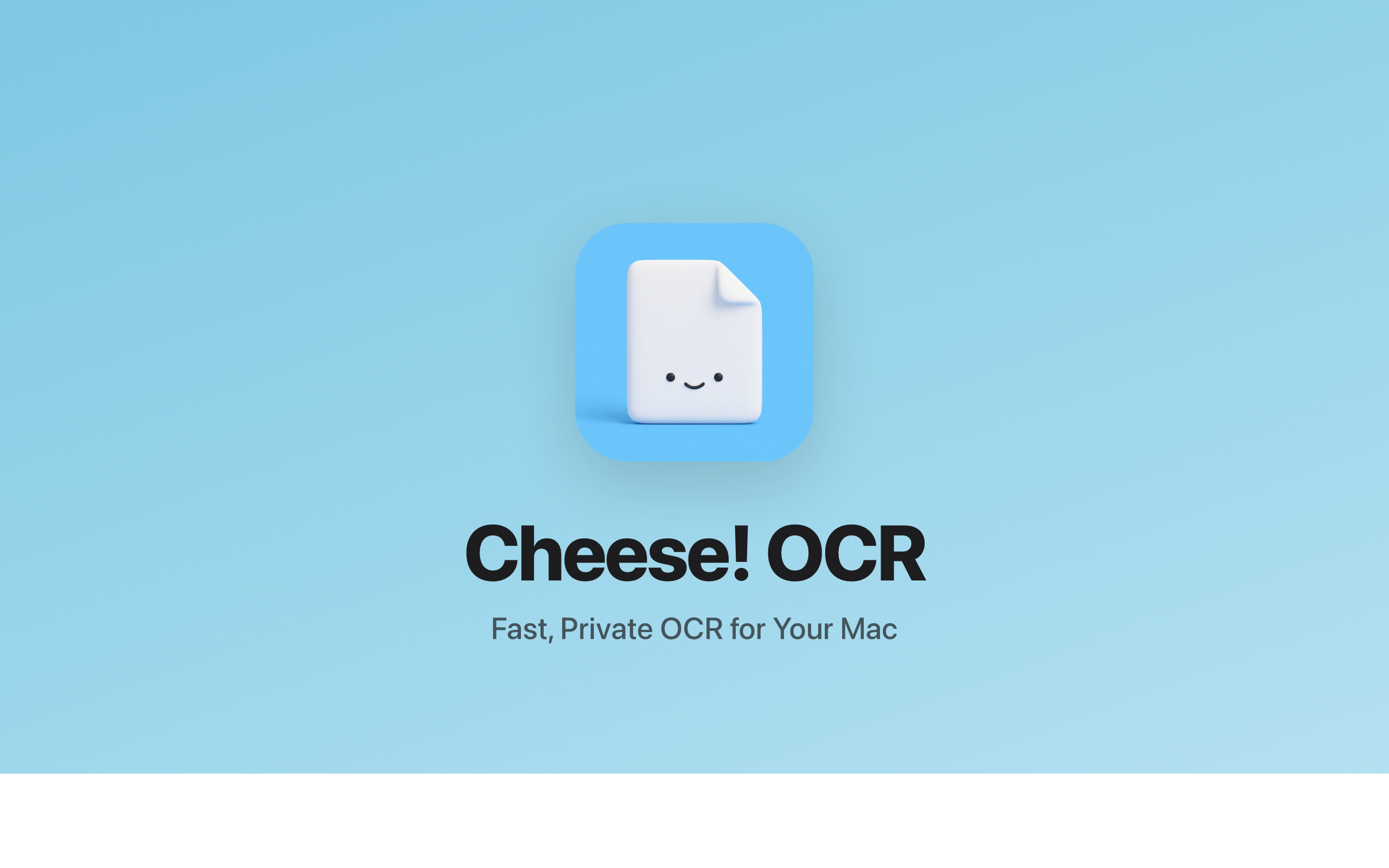 Select any screen area, get text instantly | Cheese! OCR | Product Hunt