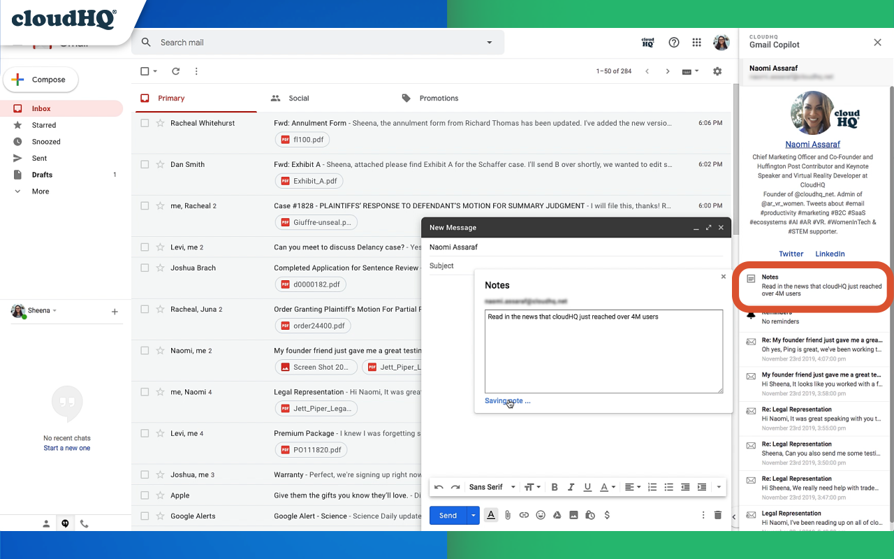 Gmail CoPilot by cloudHQ Image