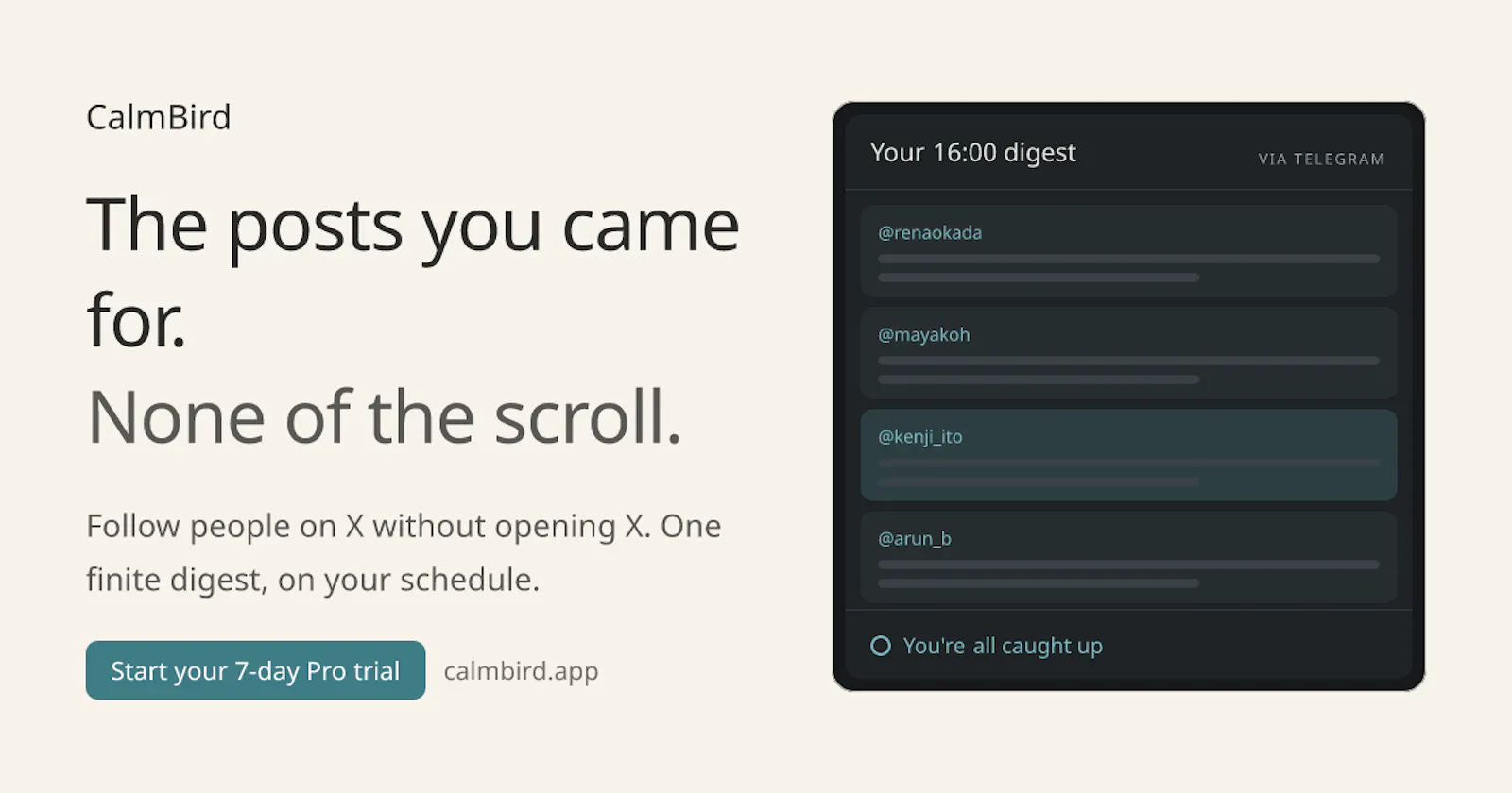 CalmBird screenshot 1