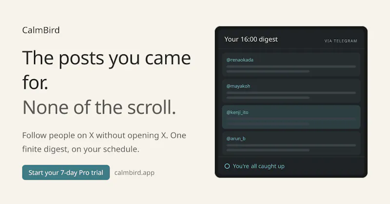 CalmBird screenshot 1