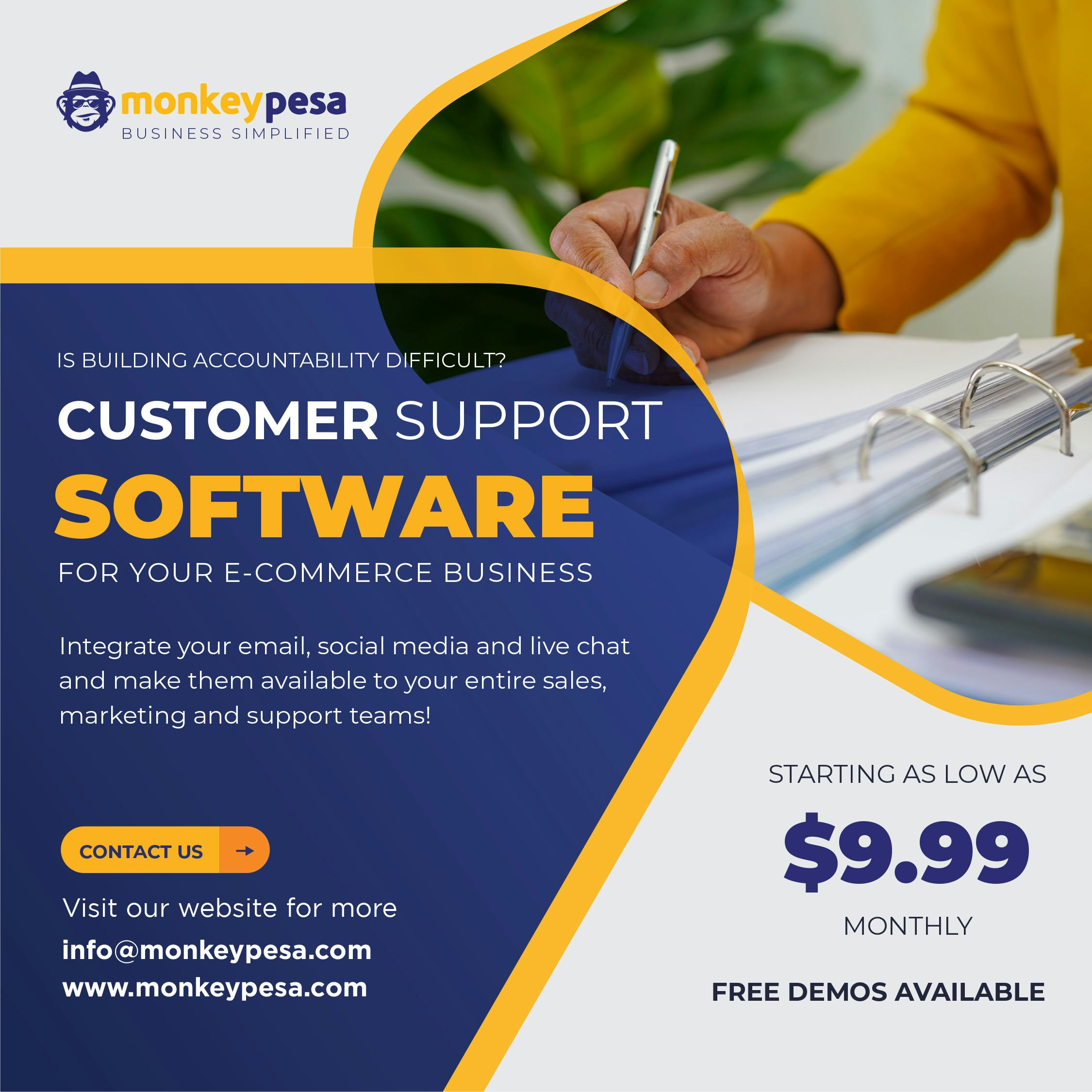 وسائط Monkeypesa CRM - الكل في تسويق واحد ودعم ومبيعات CRM لـ SME's 3