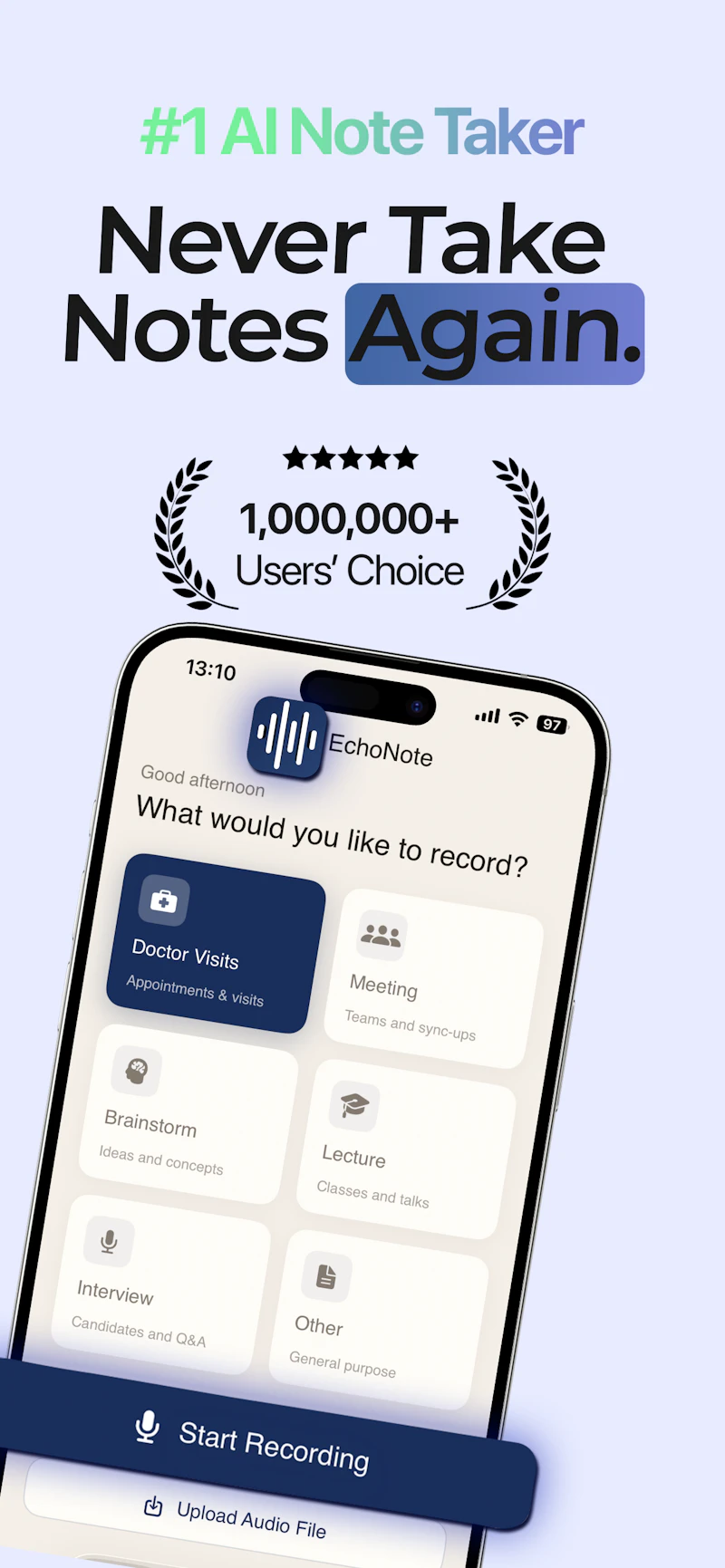 EchoNote: AI Note Taker screenshot 1