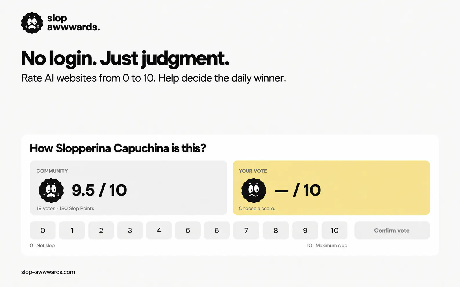 Slop Awwwards screenshot 2