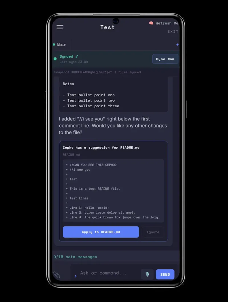 Cepho screenshot 2