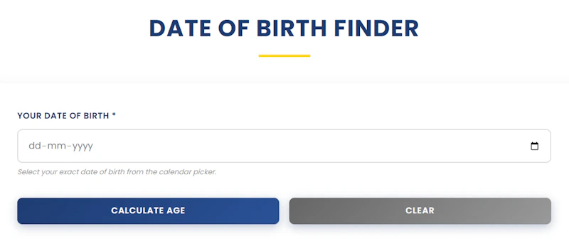 Date of Birth Finder  screenshot 1
