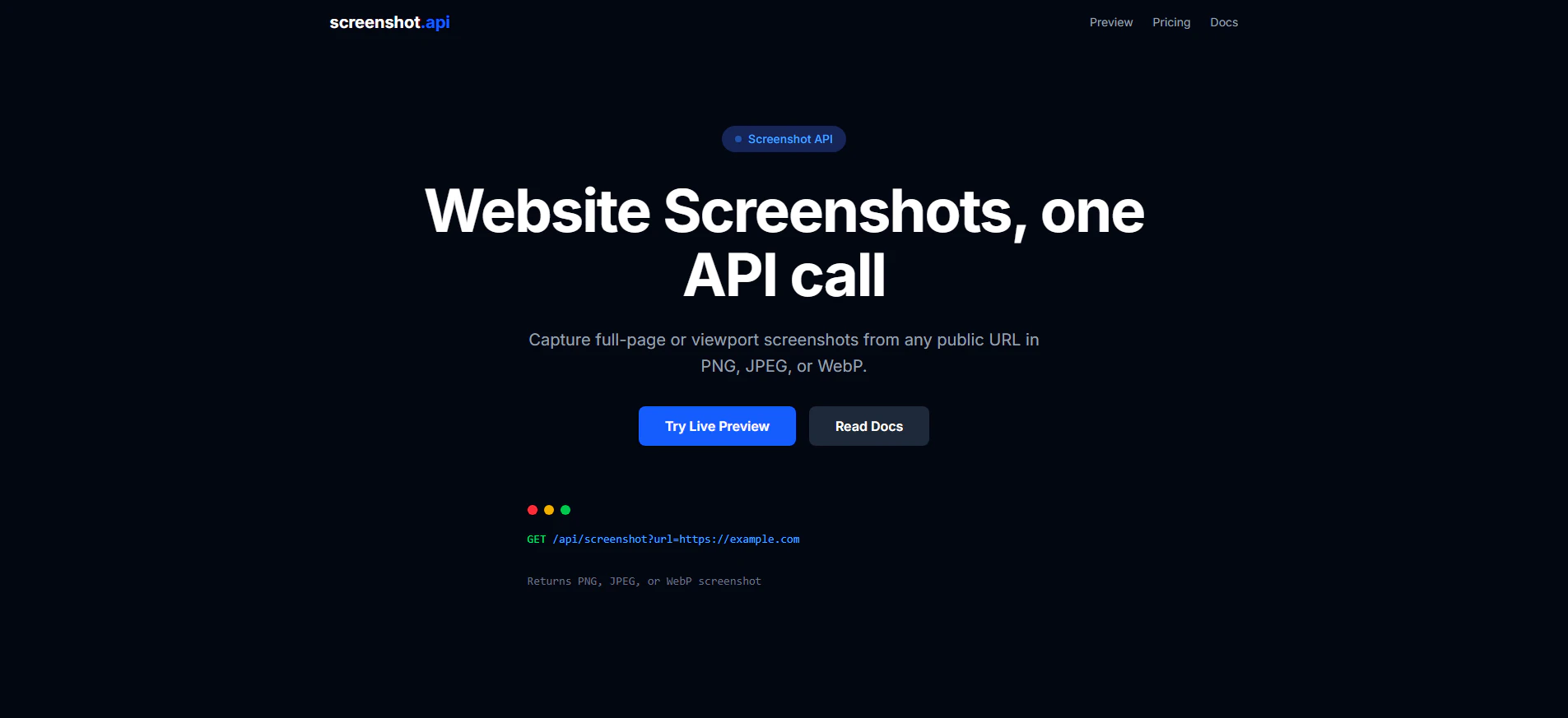 Screenshot API screenshot 3