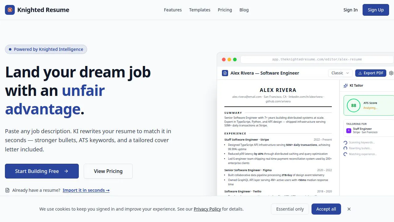 Knighted Resume gallery image