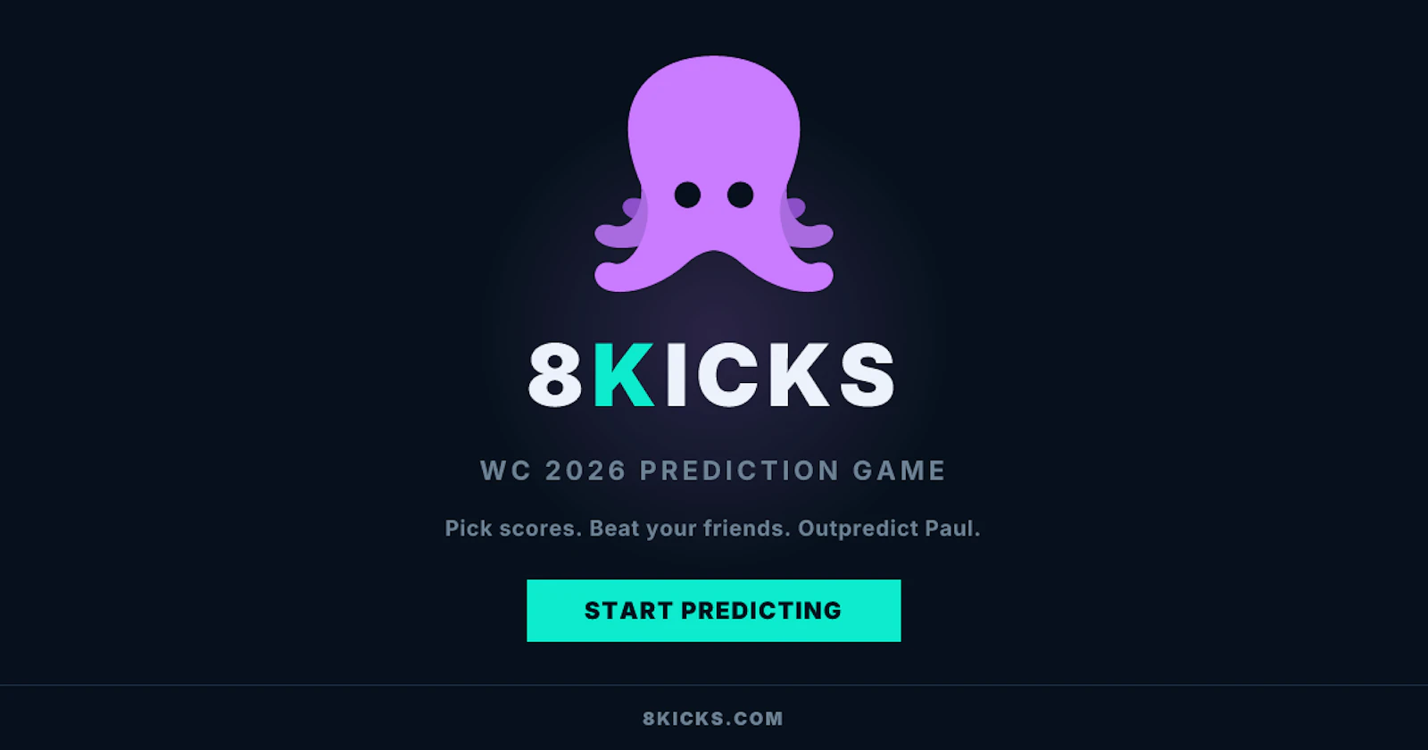 8kicks — World Cup 2026 Predictions screenshot 1