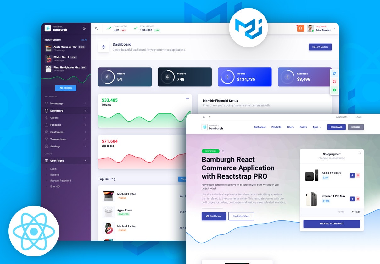 500+ React Material-UI Components Kit gallery image
