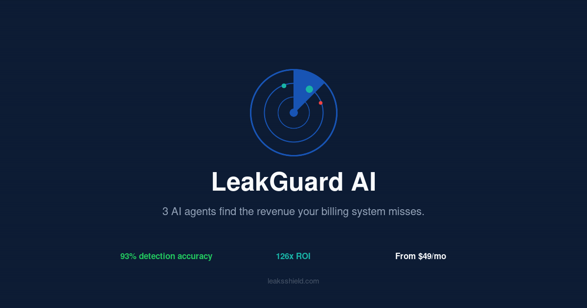 LeakGuard AI - Main product screenshot demonstrating key features and user interface