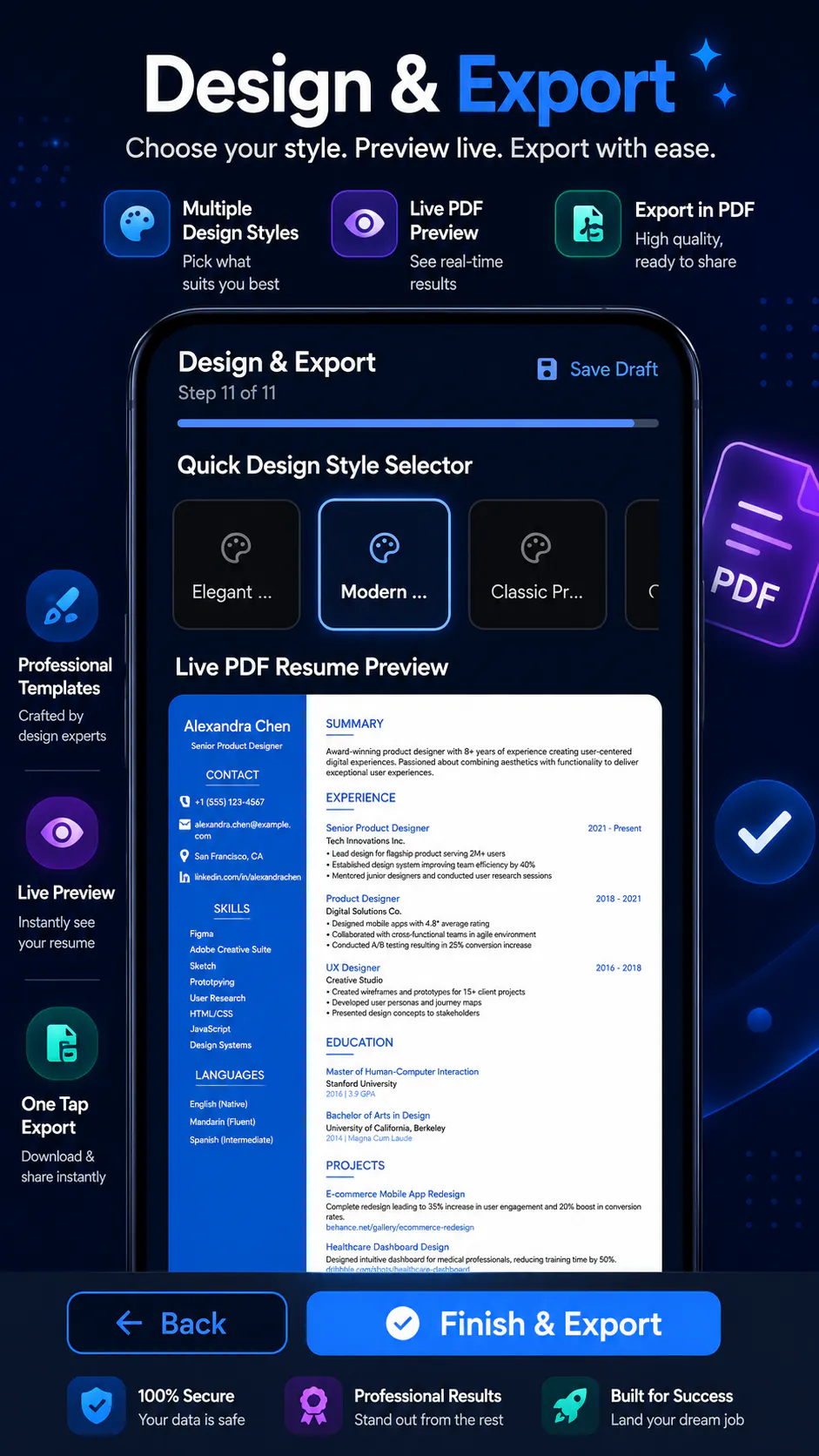 Resume maker : resume pdf maker  gallery image