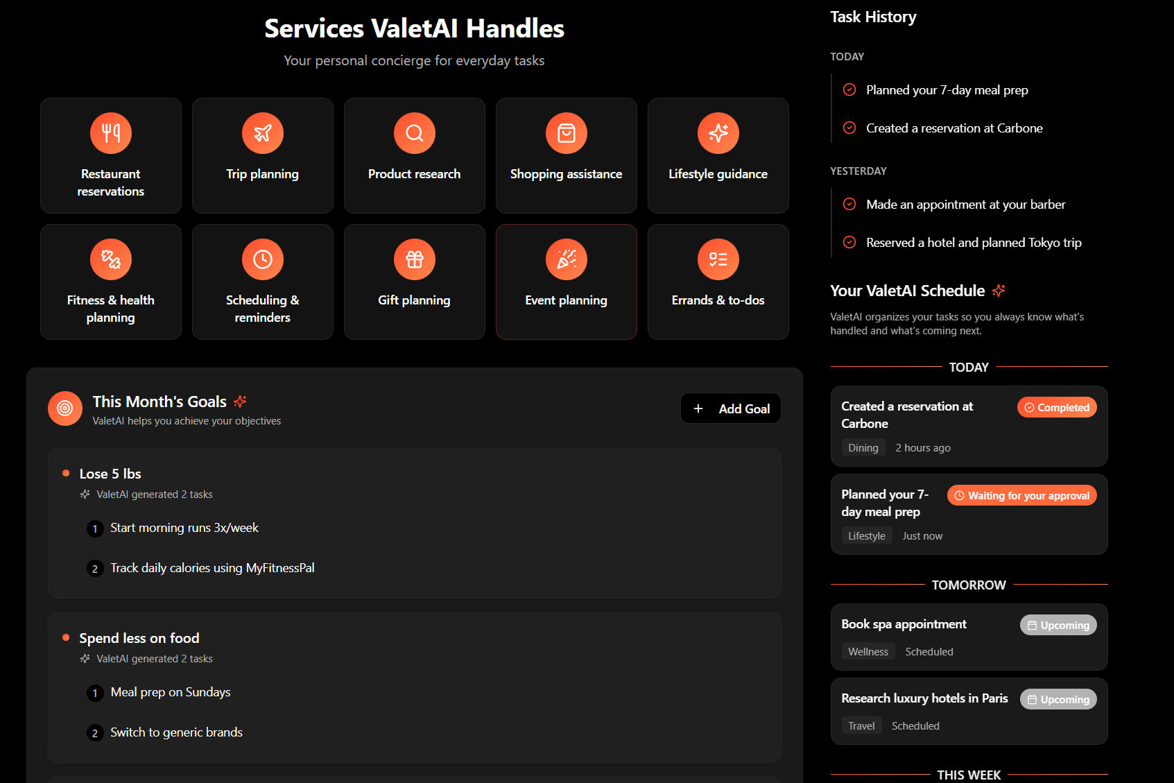 ValetAI - Screenshot 2 showing product features and functionality