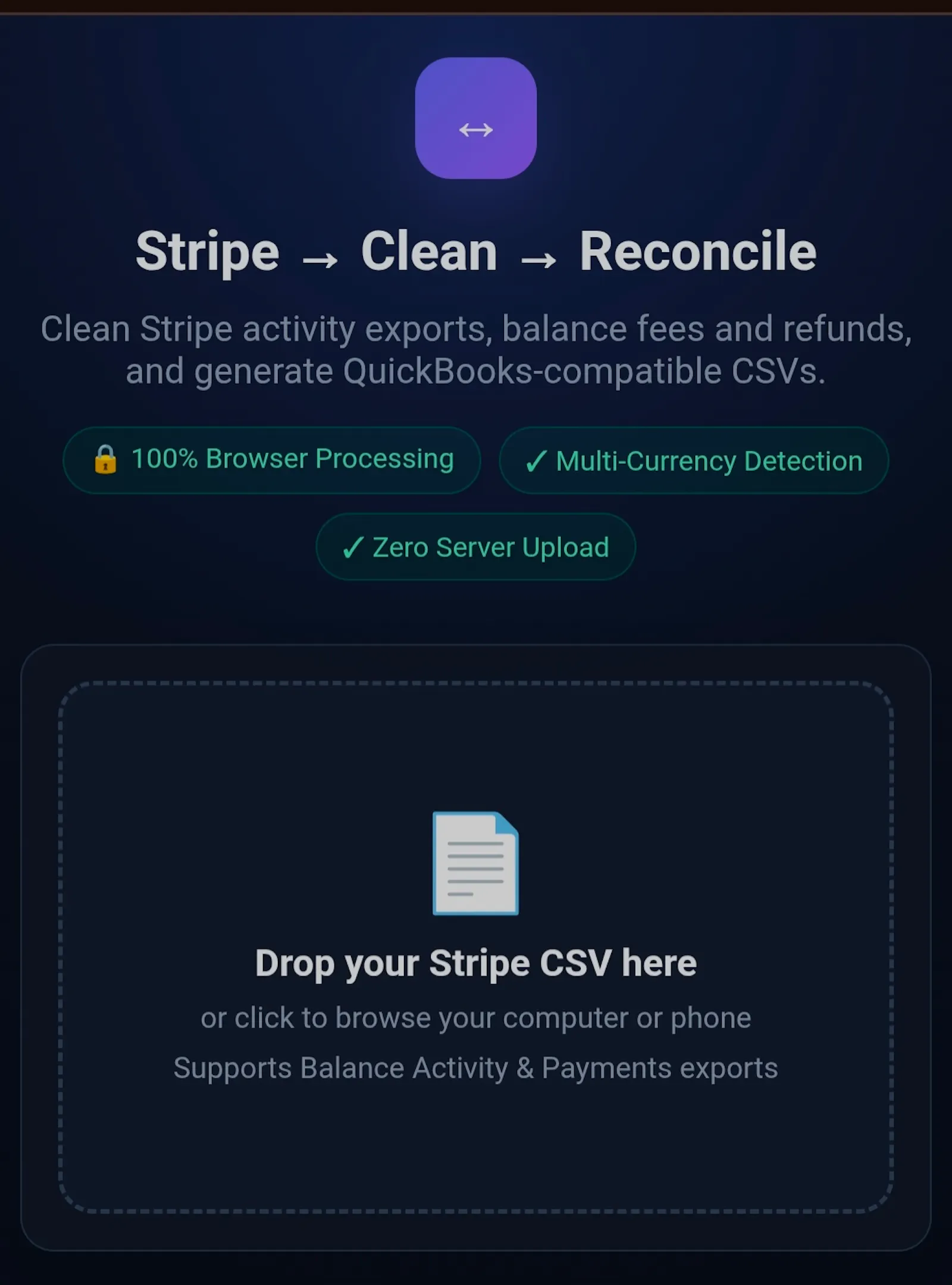 Stripe Reconciler screenshot 1