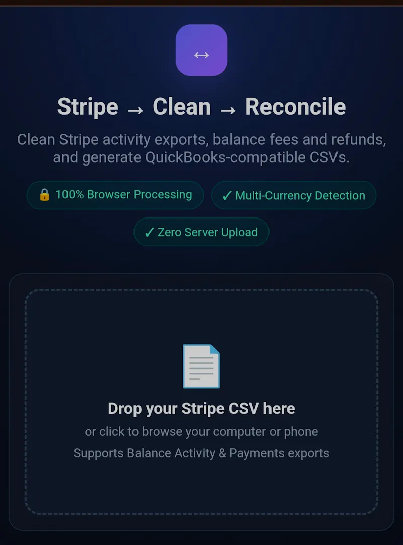 Stripe Reconciler screenshot 1