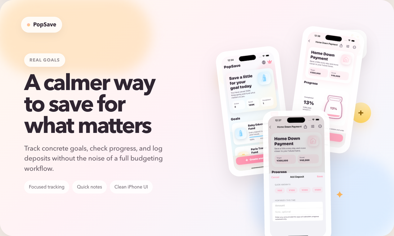 PopSave - Savings Goal Tracker gallery image