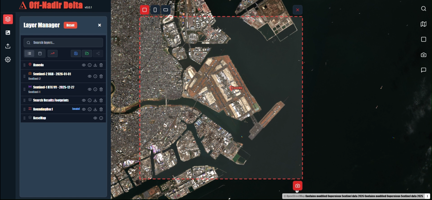 Off-Nadir Delta: WebGIS for Sat Data gallery image
