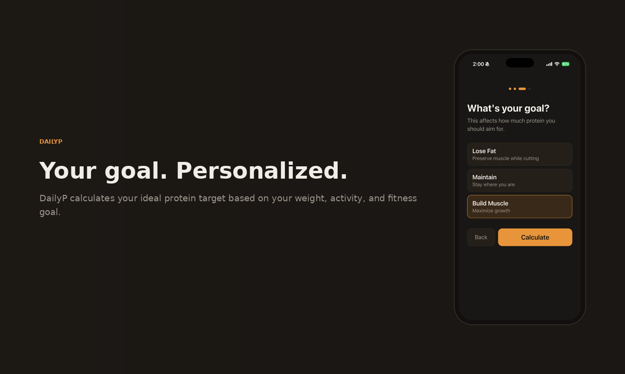 DailyP — Hit your protein. Every day. gallery image