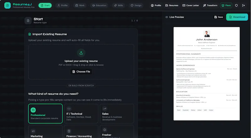 Resume4j screenshot 1