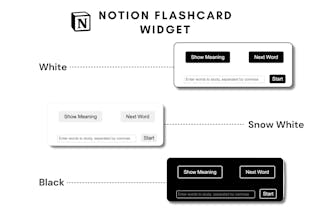 Notion Dictionary Flashcard Widget gallery image