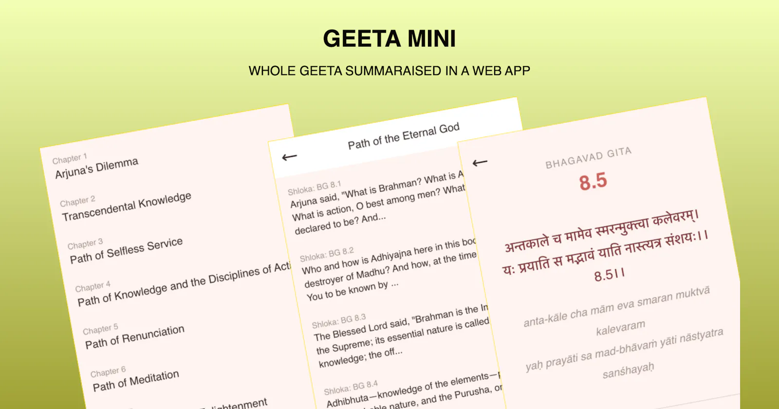 Geeta Mini screenshot 1