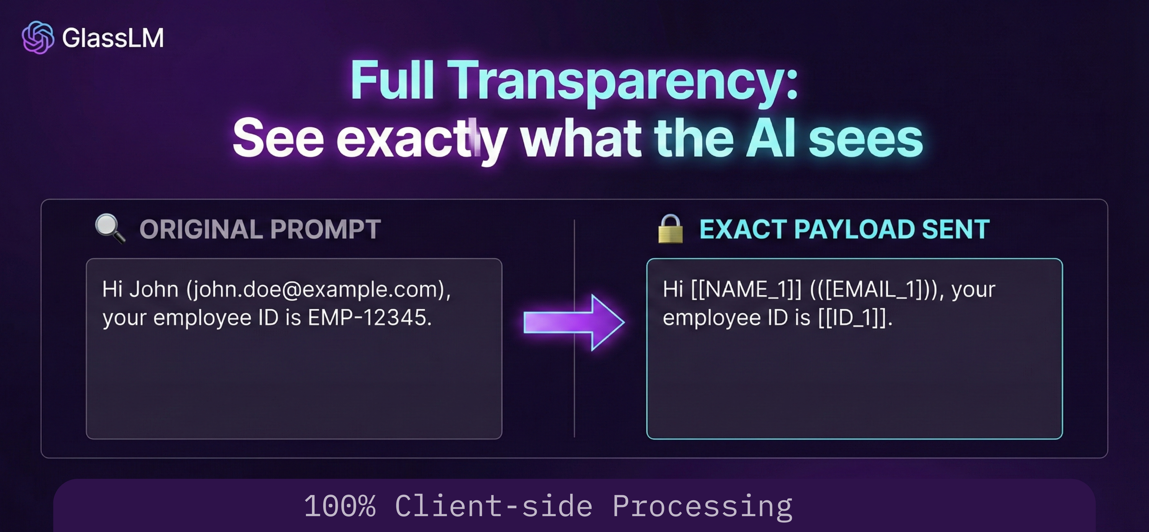 GlassLM - Screenshot 3 showing product features and functionality