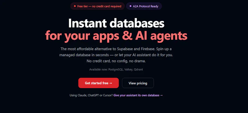 Dbaas.dev screenshot 1