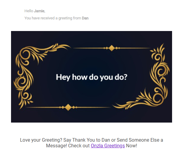 Send a dead simple greeting gallery image