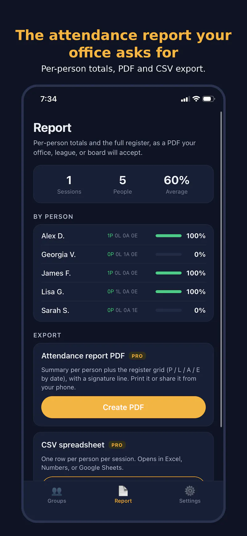 Attendance Tracker: Check In screenshot 2