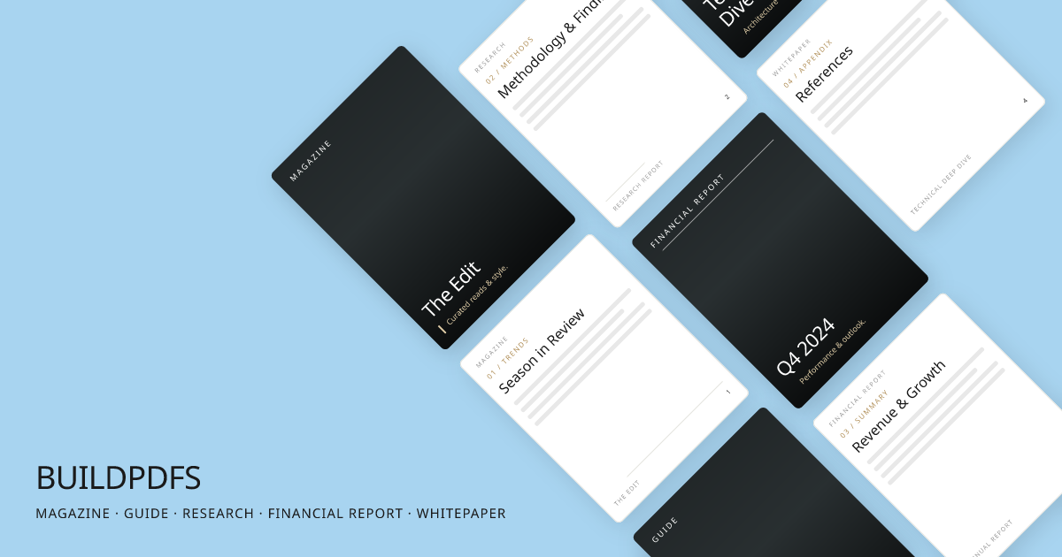 BuildPDFs - Main product screenshot demonstrating key features and user interface