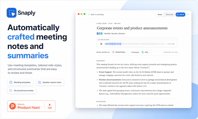 AI meeting notes by Snaply screenshot 5