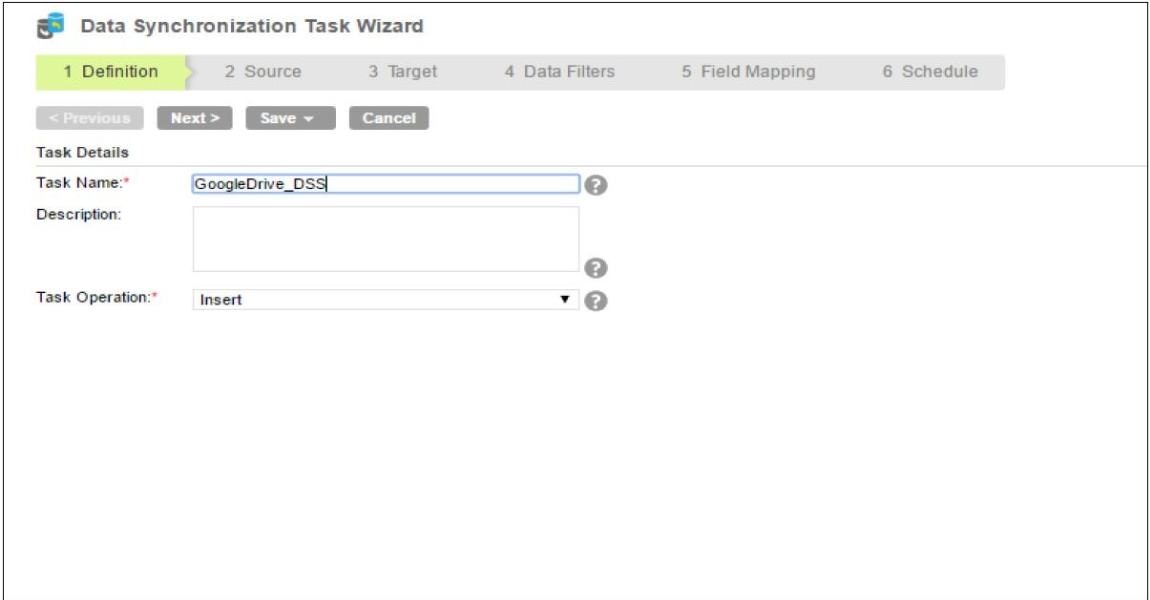 Google Drive Connector for Informatica - Main screenshot showing features and interface