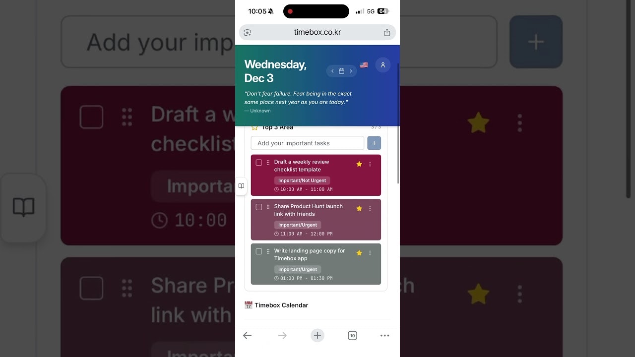 Timebox planner gallery image