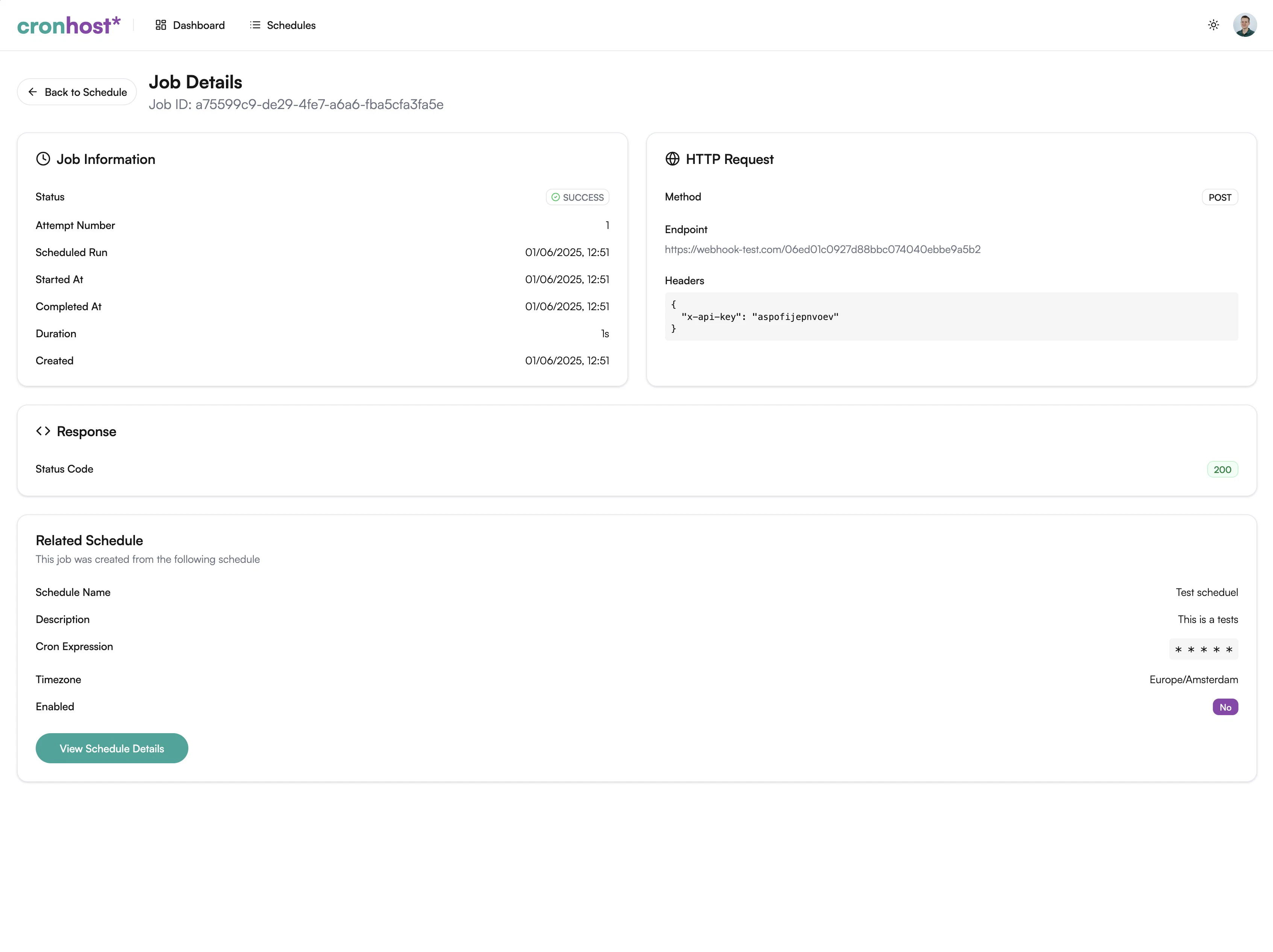 Cron Host screenshot 2