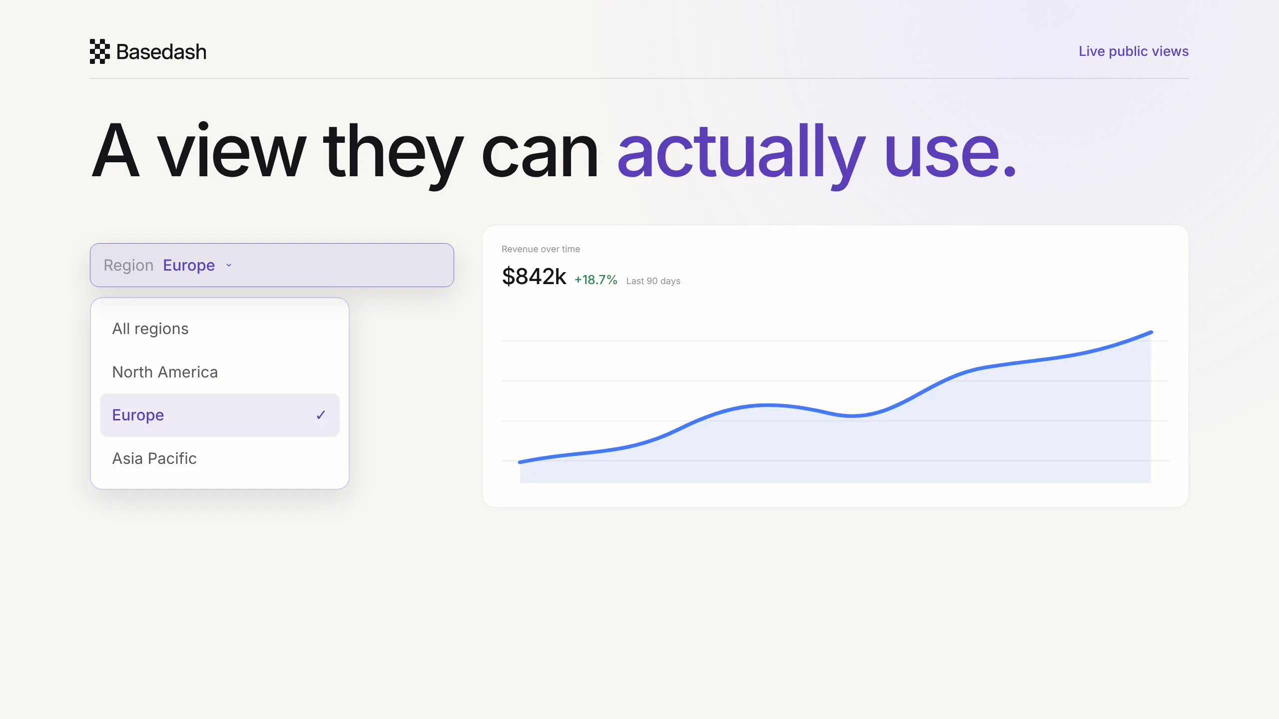 Basedash Public Sharing gallery image