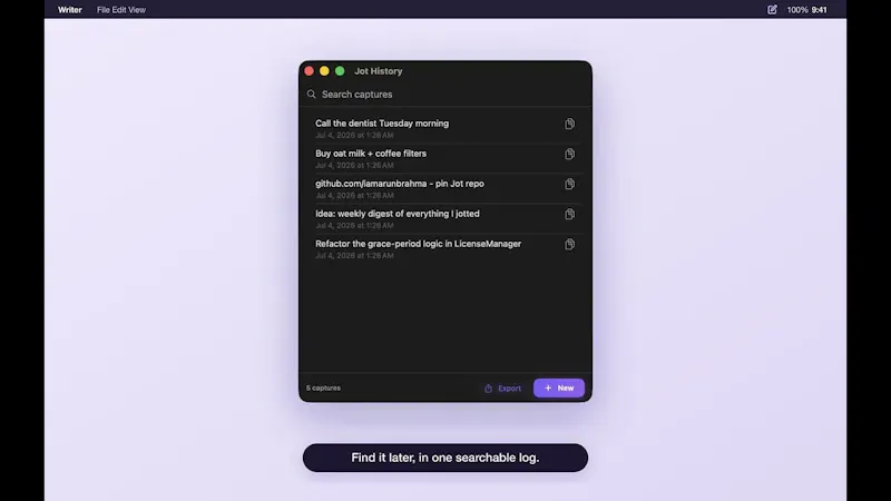 Jot screenshot 1 (video preview)