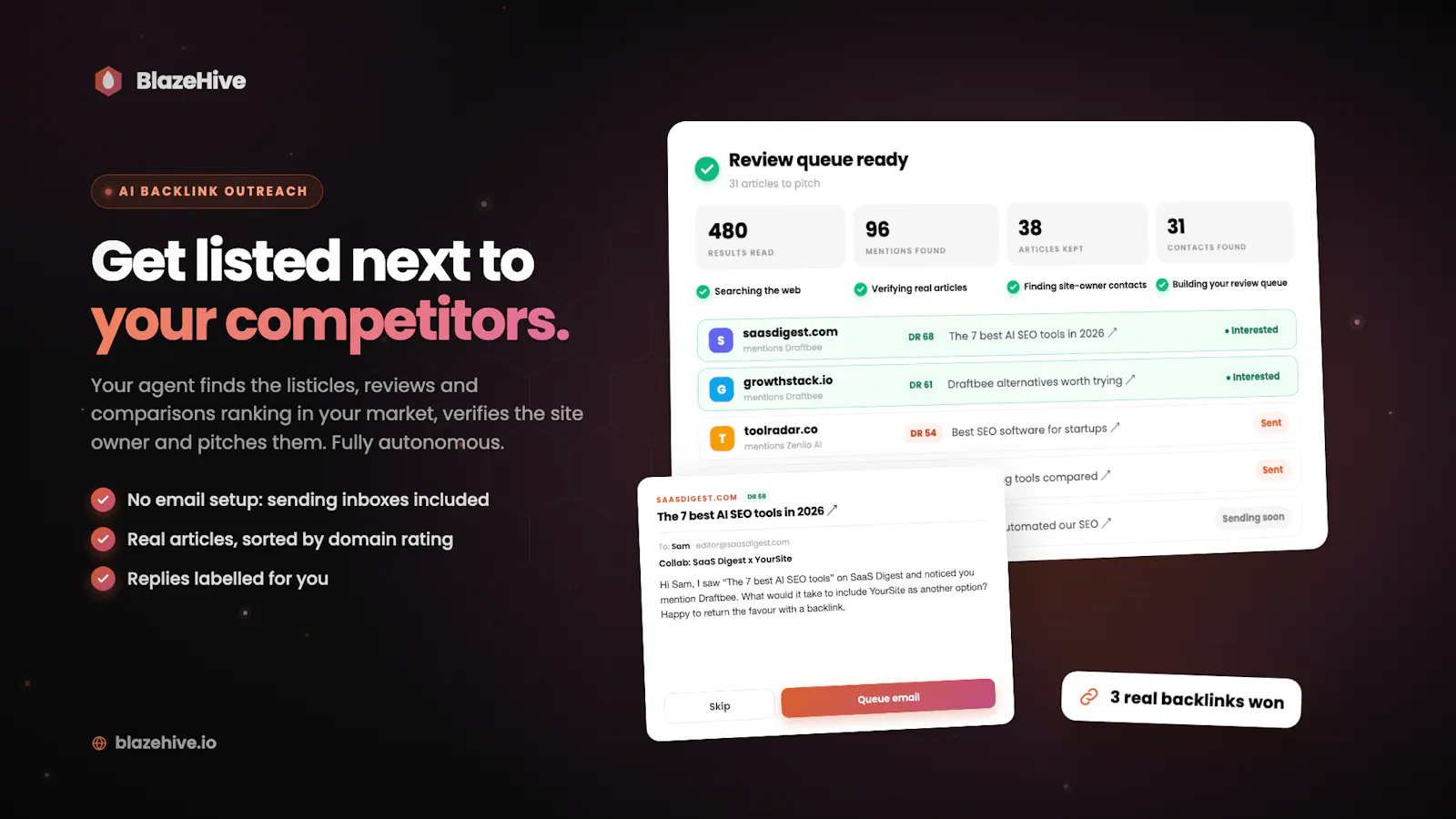 BlazeHive: Bottom-of-Funnel AI SEO Agent screenshot 4