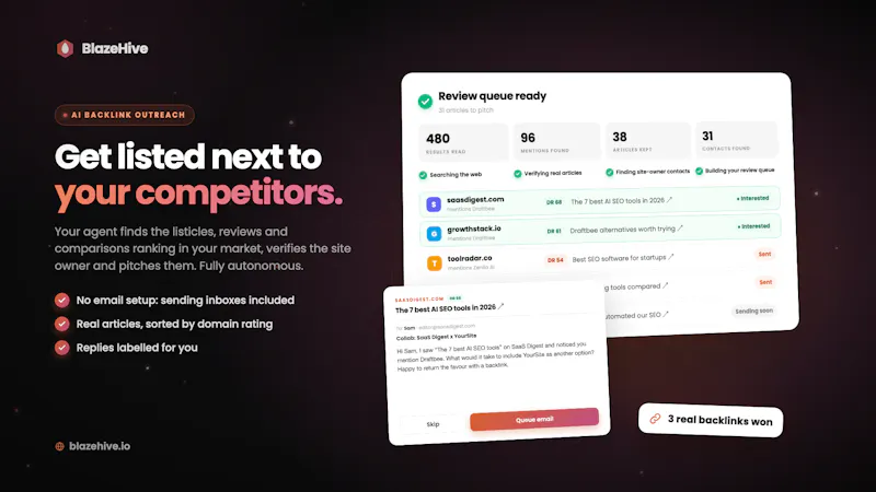 BlazeHive: Bottom-of-Funnel AI SEO Agent screenshot 4
