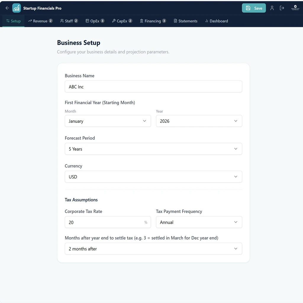 Startup Financials Pro screenshot 6