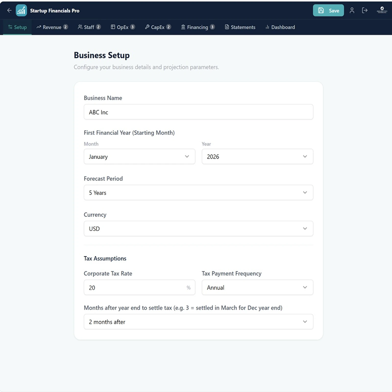 Startup Financials Pro screenshot 7