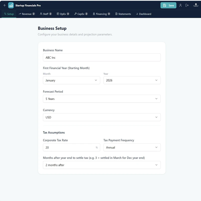 Startup Financials Pro screenshot 7
