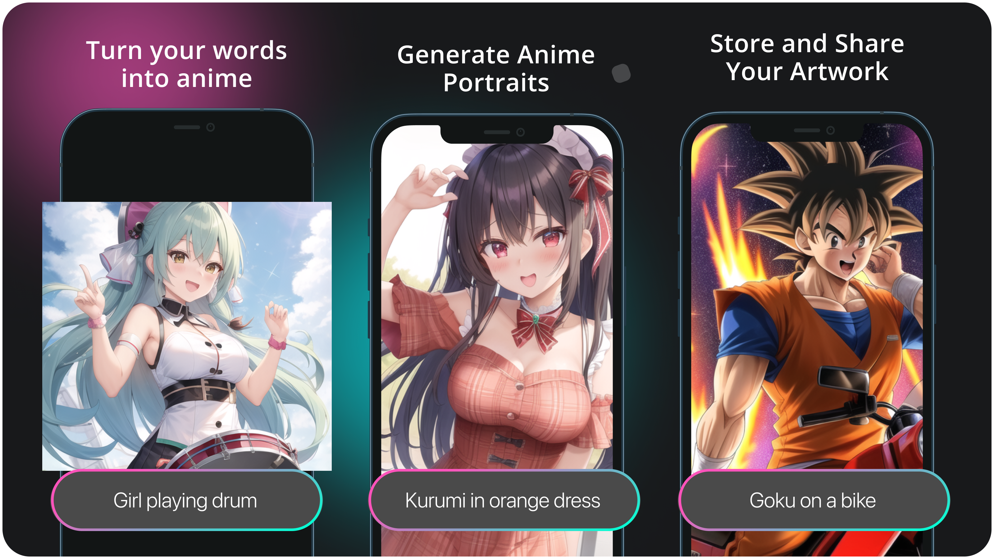Generador de arte de anime de ai media 3