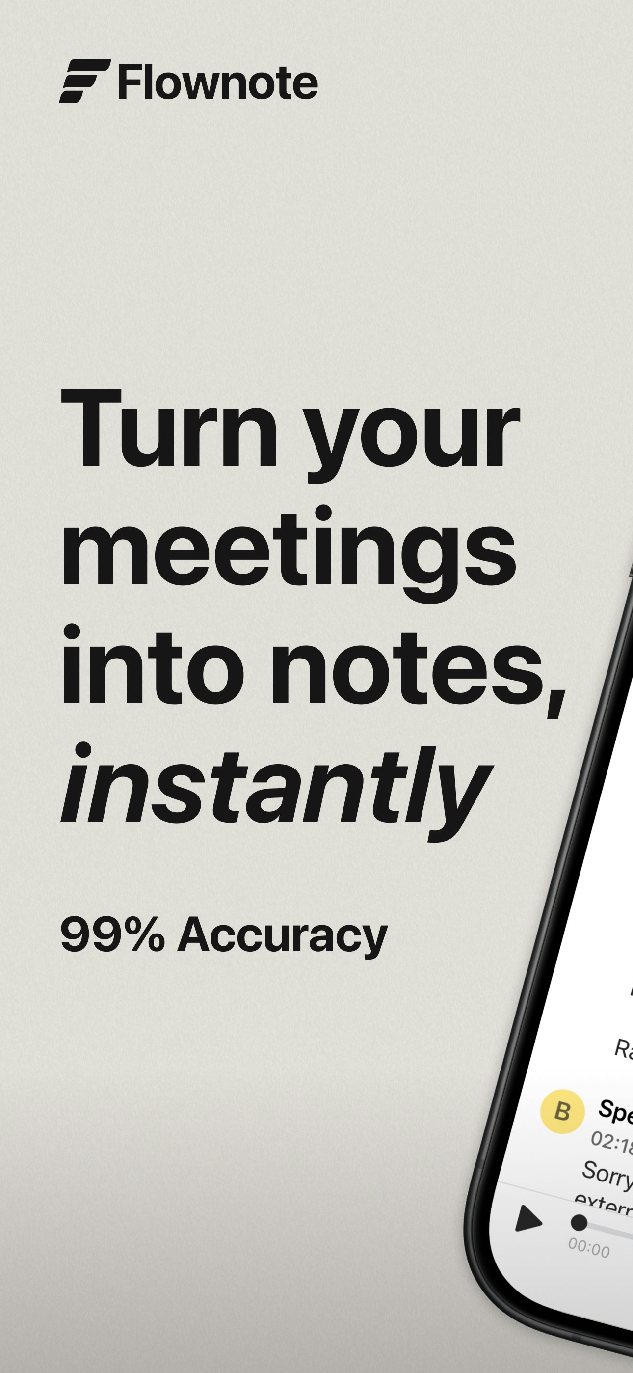 flownote-4 - Instantly transcribe and summarize meetings from your phone