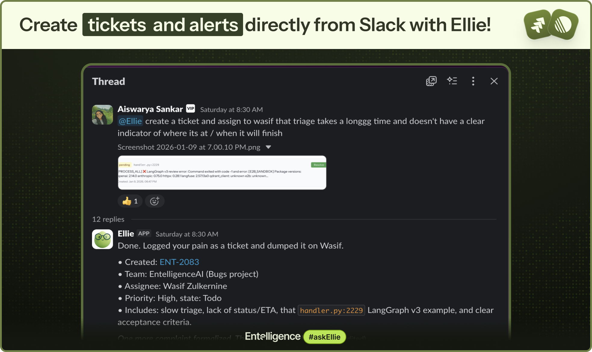 Ask Ellie - Screenshot 2 showing product features and functionality