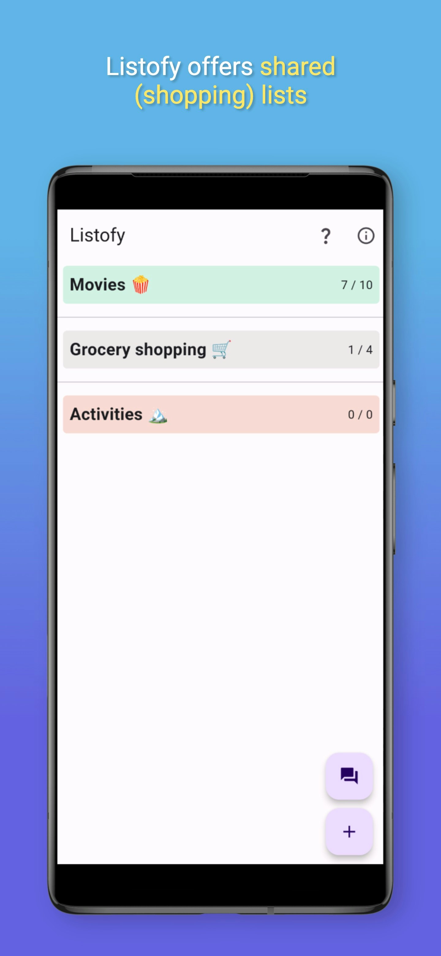 Listofy - collaborative lists media 1