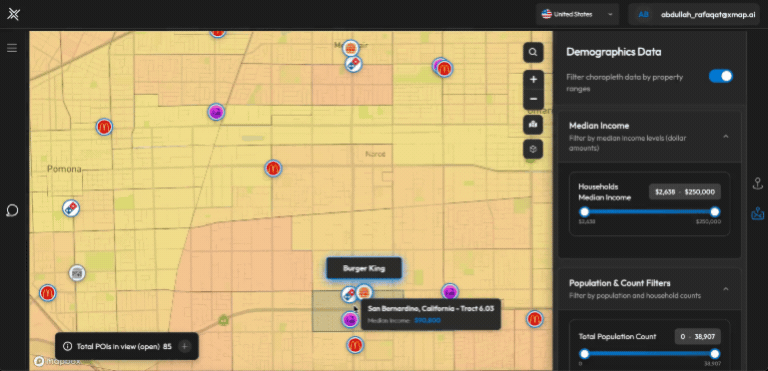 XMAP - Chiedi alla mappa qualsiasi cosa - La mappa AI che ti mostra dove espandere, costruire o investire. media 3