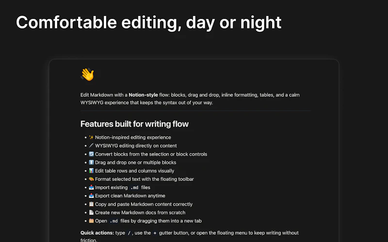 Markdown Editor For Notion Lovers screenshot 5