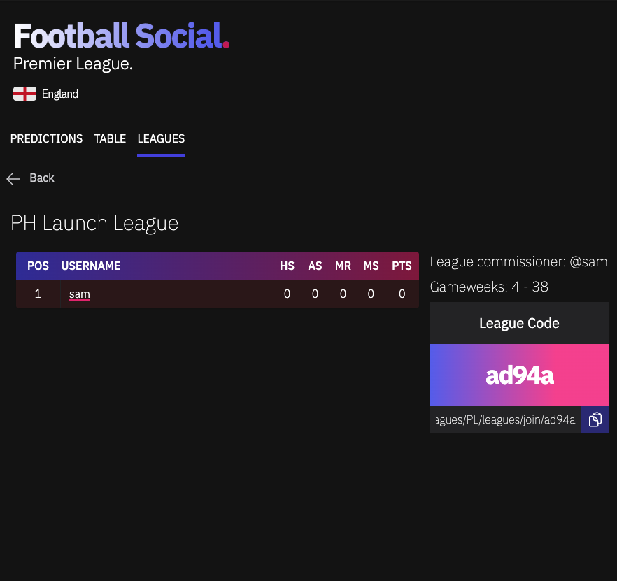 Média Social de football - Le jeu de prédiction du score de football amical 1